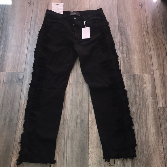 3x1 N.Y.C Black Ripped Jeans - Picture 1 of 5